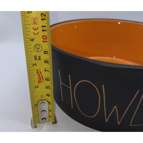 Rae Dunn Howloween XL Dog Pet Food Bowl Black Orange Artisan Collection Magenta - Picture 7 of 10
